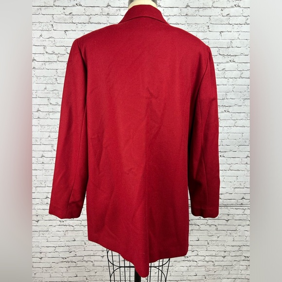 SAG HARBOR | vintage 100% wool red blazer size 16 - Picture 4 of 13